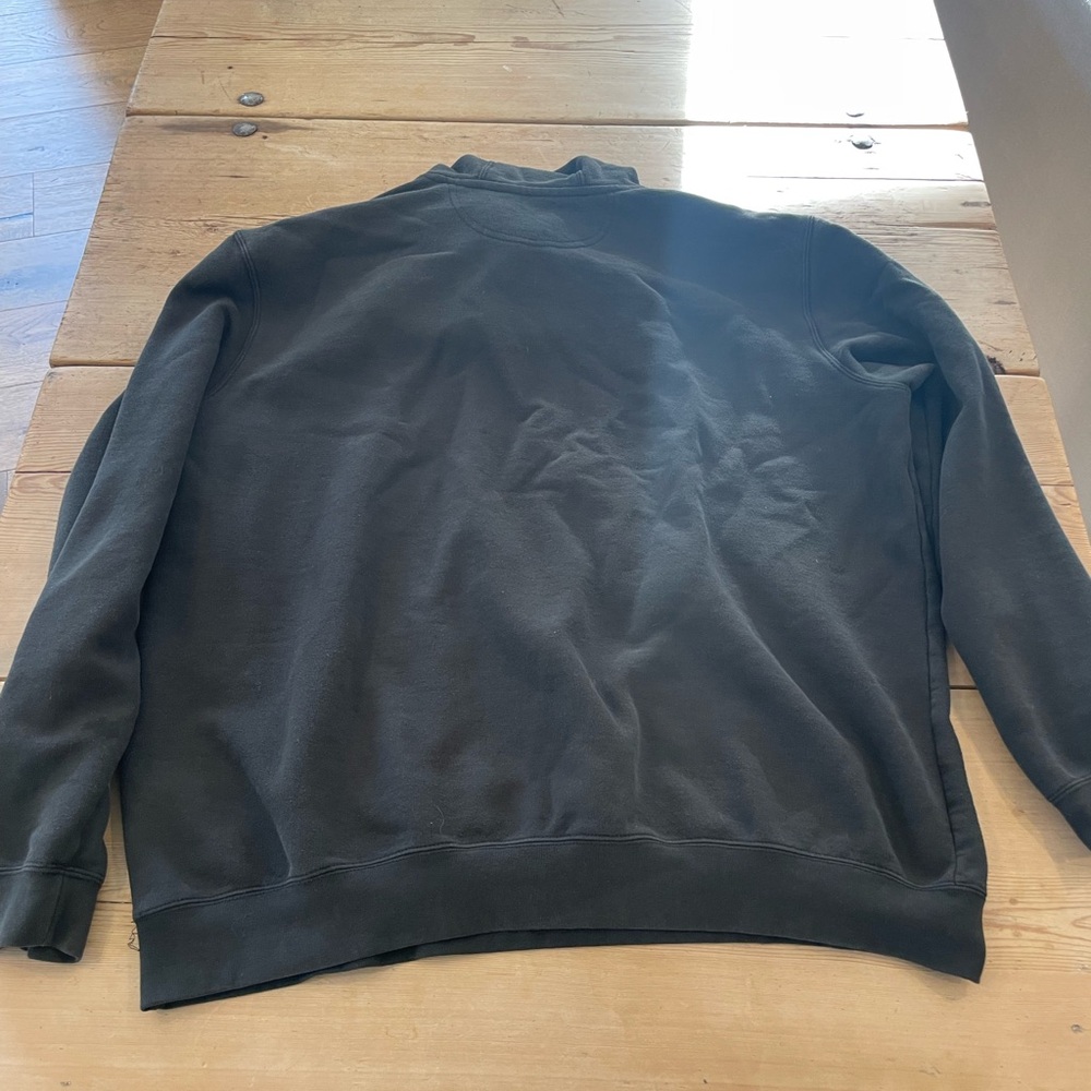 Carhartt Men's Charcoal Hoodie with Sleeve Logo - Picture 7 of 7